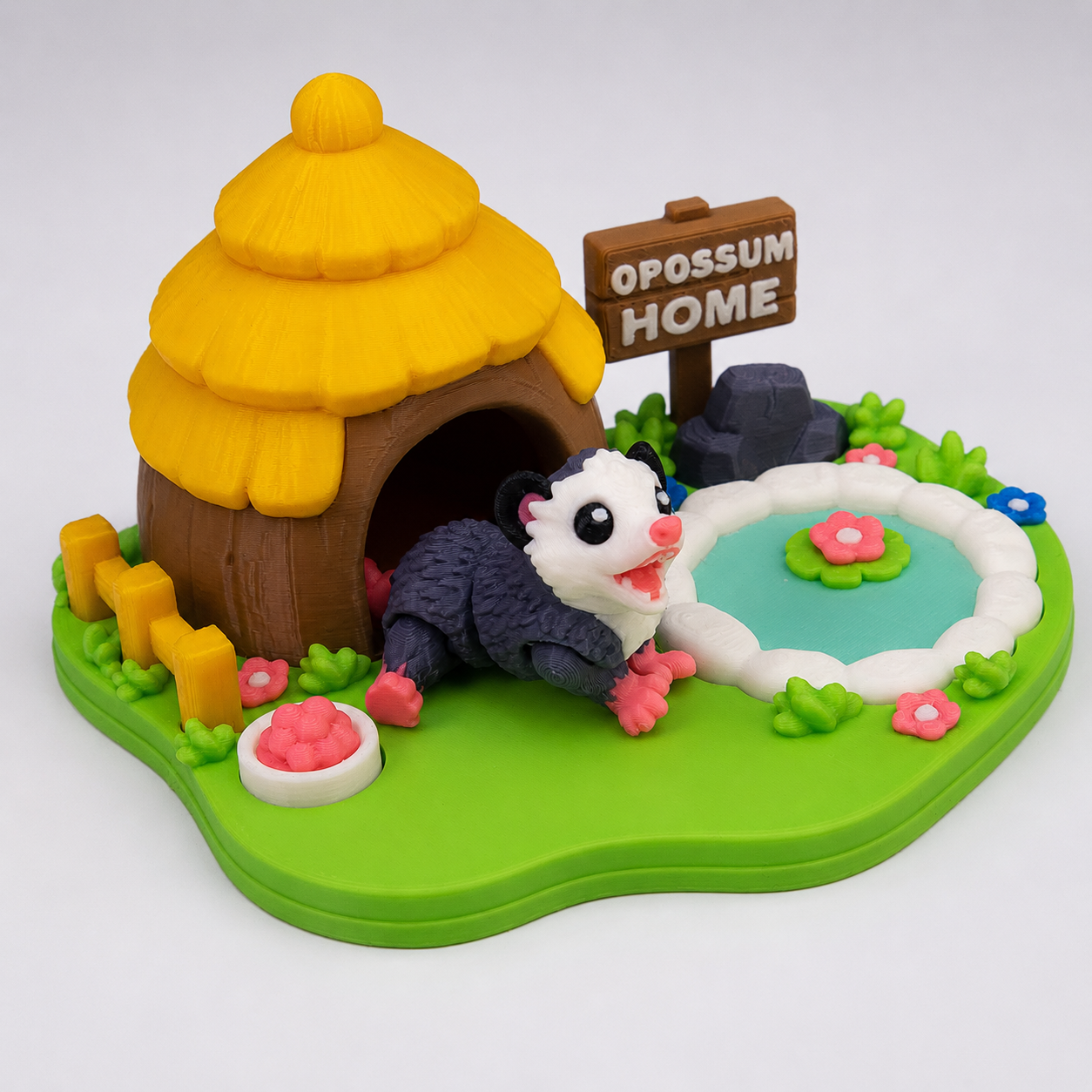 Flexi Opossum Playset – Opossum Home Collectible Set | Wigglix