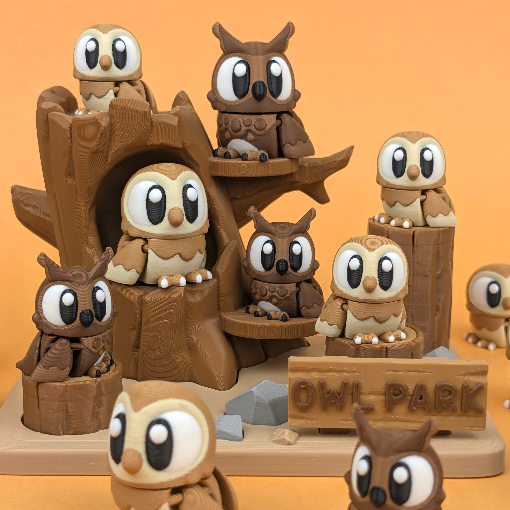 Flexi Barn and Forest Owl Park Playset Wigglix