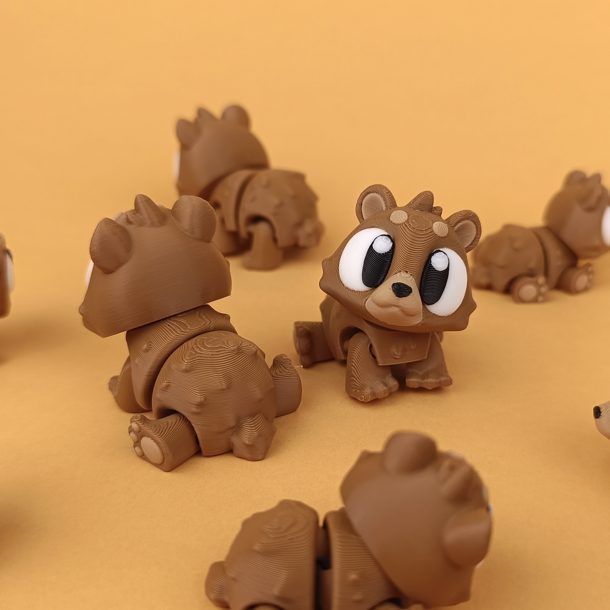 Flexi Mini Bear – Articulated Collectible (Set of 5)