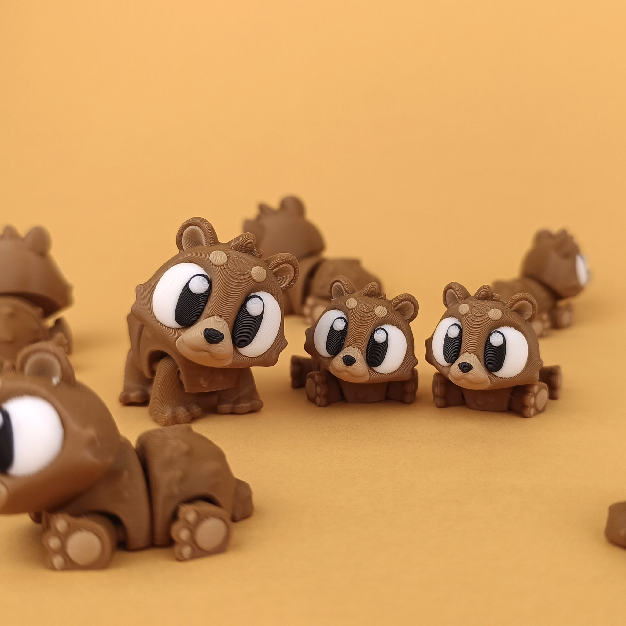 Flexi Mini Bear – Articulated Collectible (Set of 5)