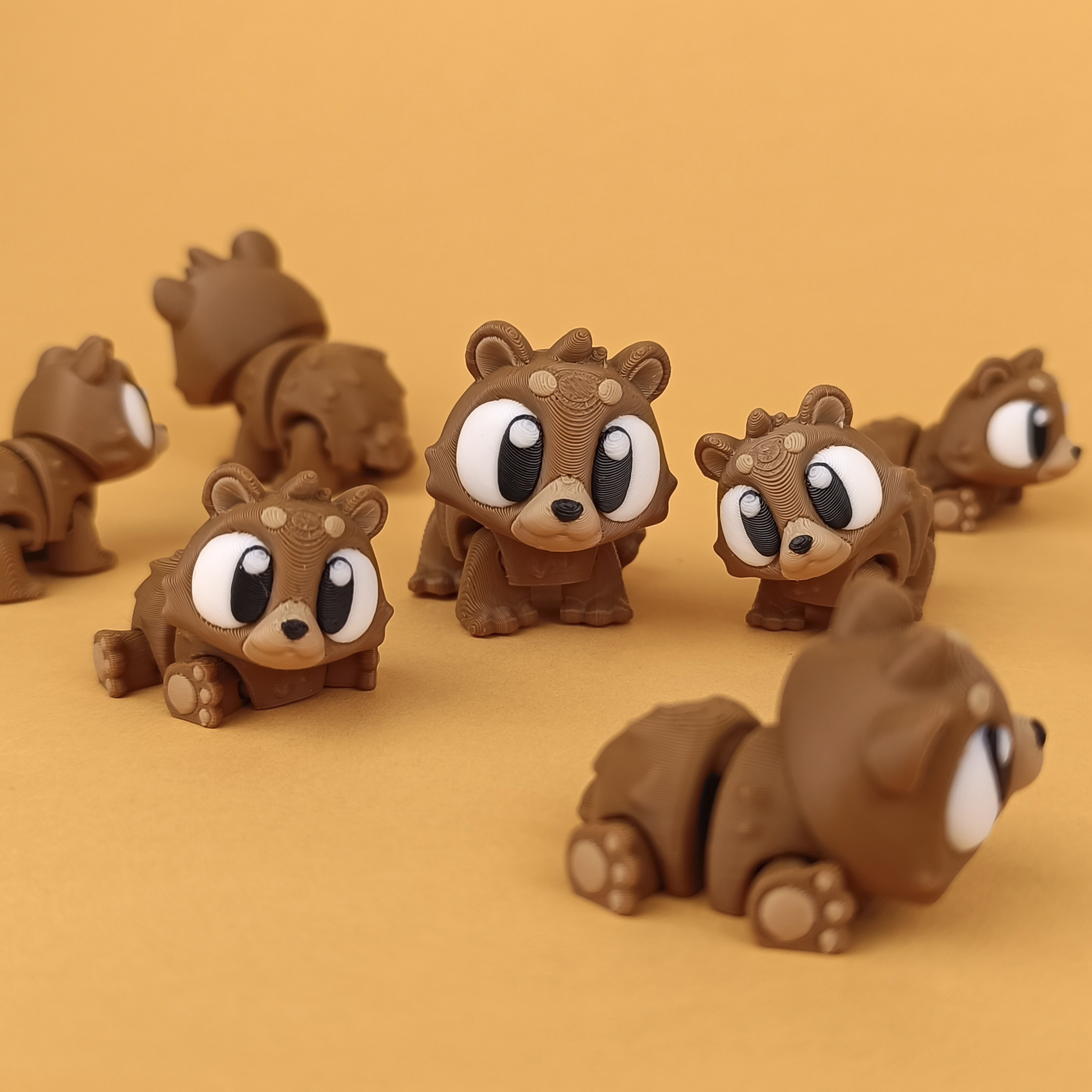Flexi Mini Bear – Articulated Collectible (Set of 5)
