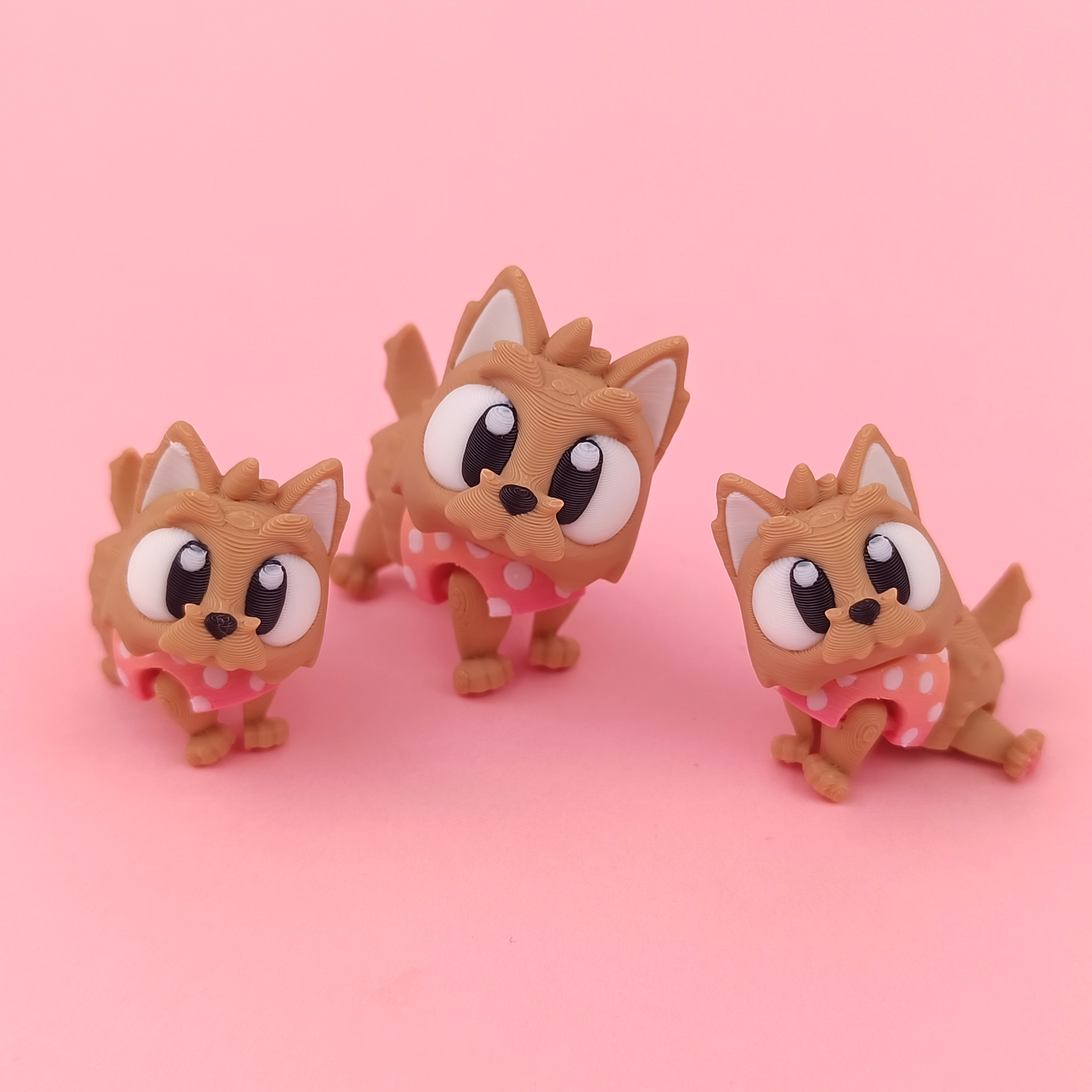 Flexi Yorkshire Terrier – Articulated Collectible Pup (Set of 5)