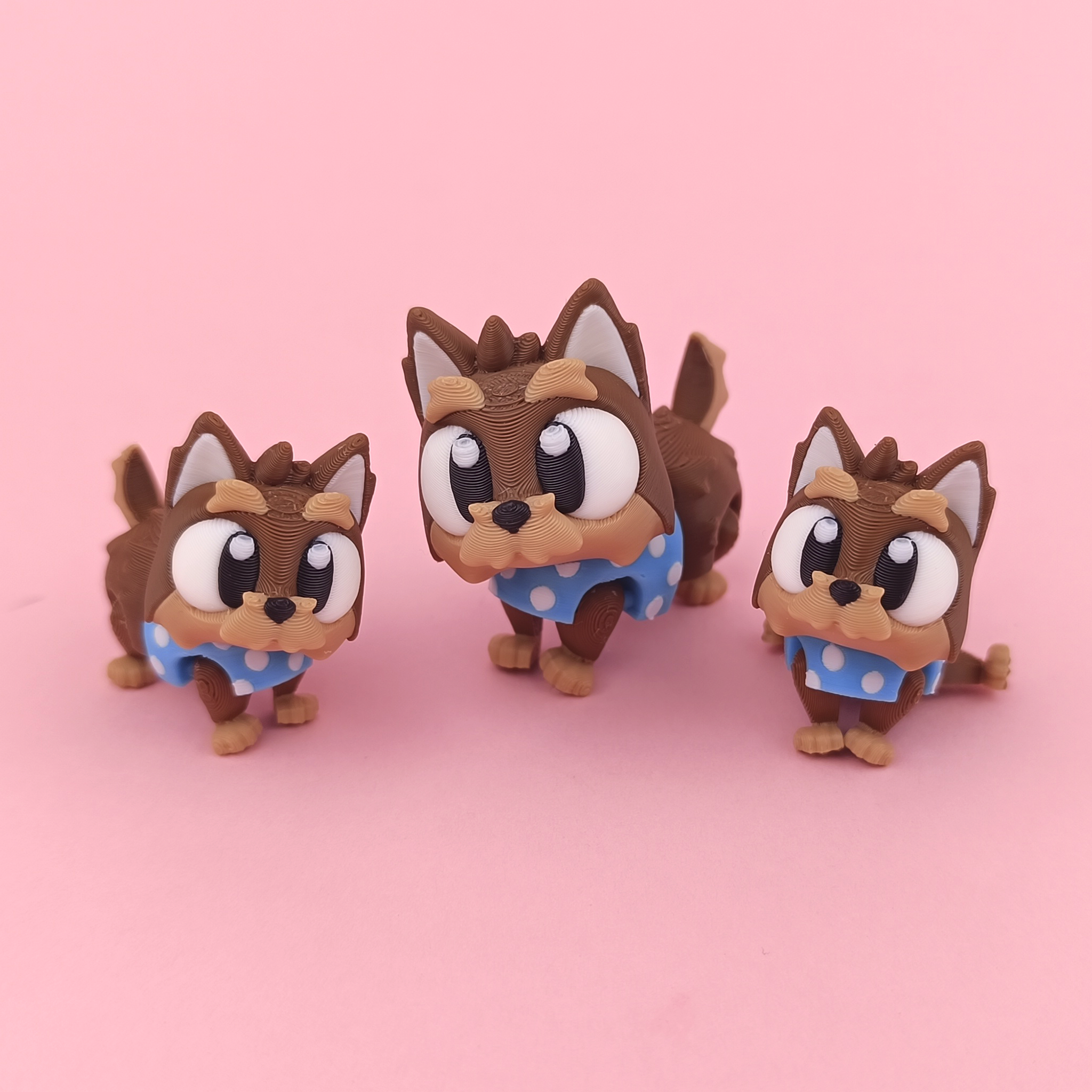 Flexi Yorkshire Terrier – Articulated Collectible Pup (Set of 5)