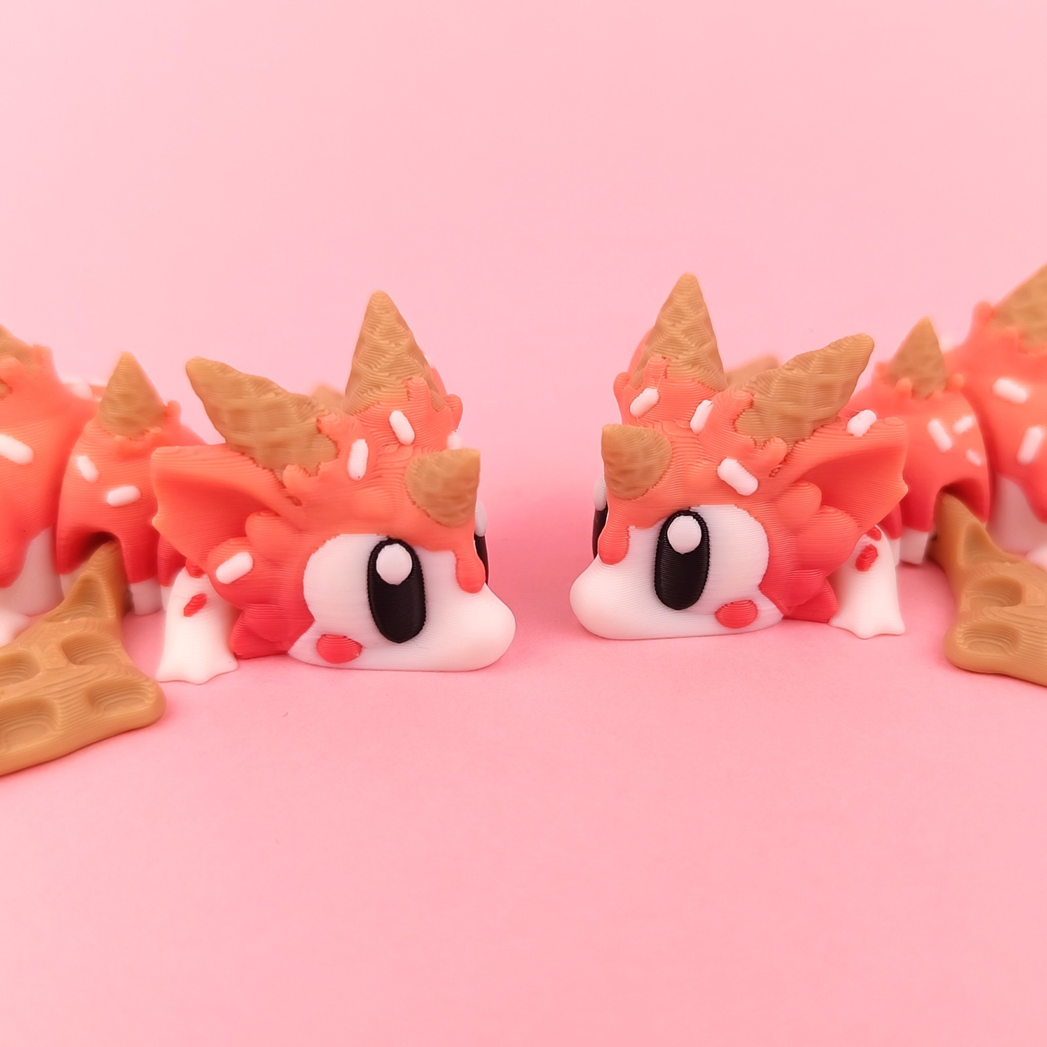 Sugar Rush Dragon Set – Sweet Articulated Dragon Trio with Egg