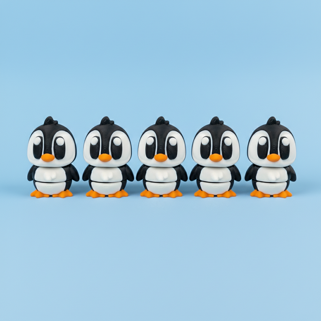 Flexi Penguins – Cute Articulated Arctic Friends – view 4 | Wigglix