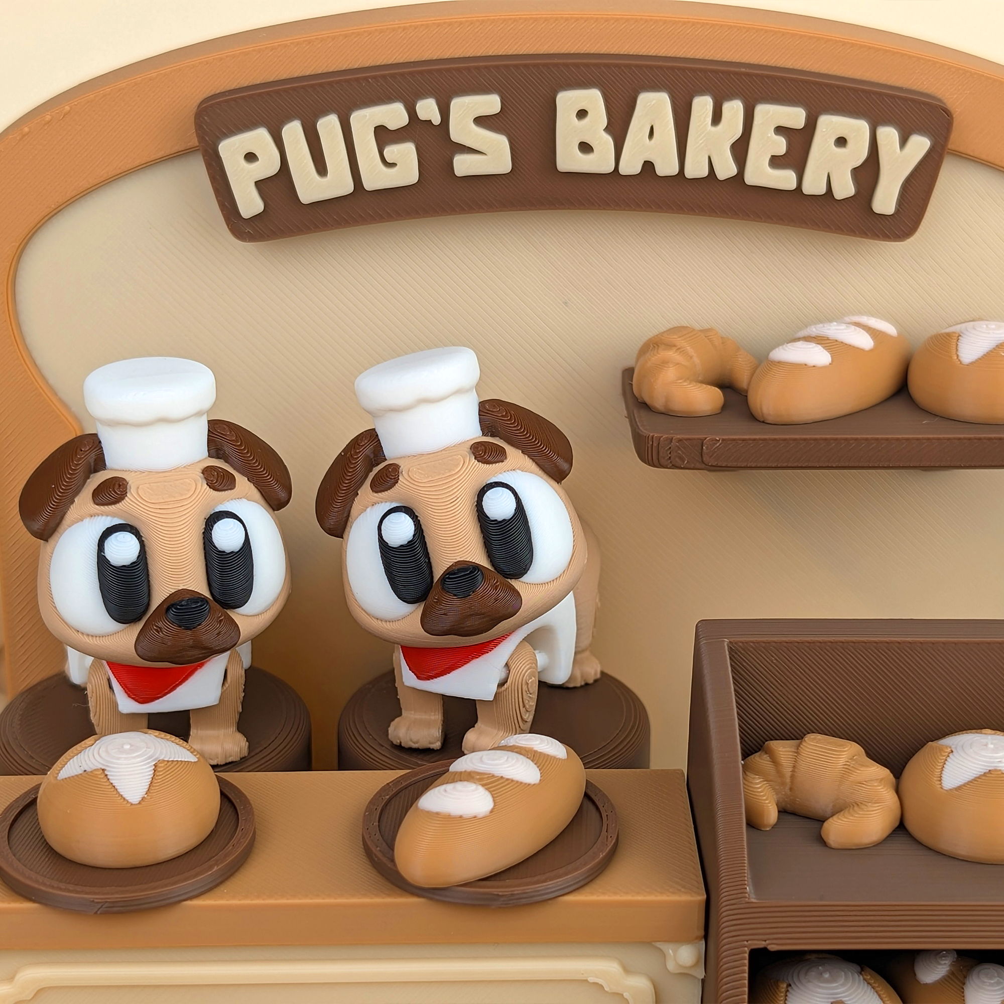 Flexi Pug & Pug's Bakery Playset – view 4 | Wigglix