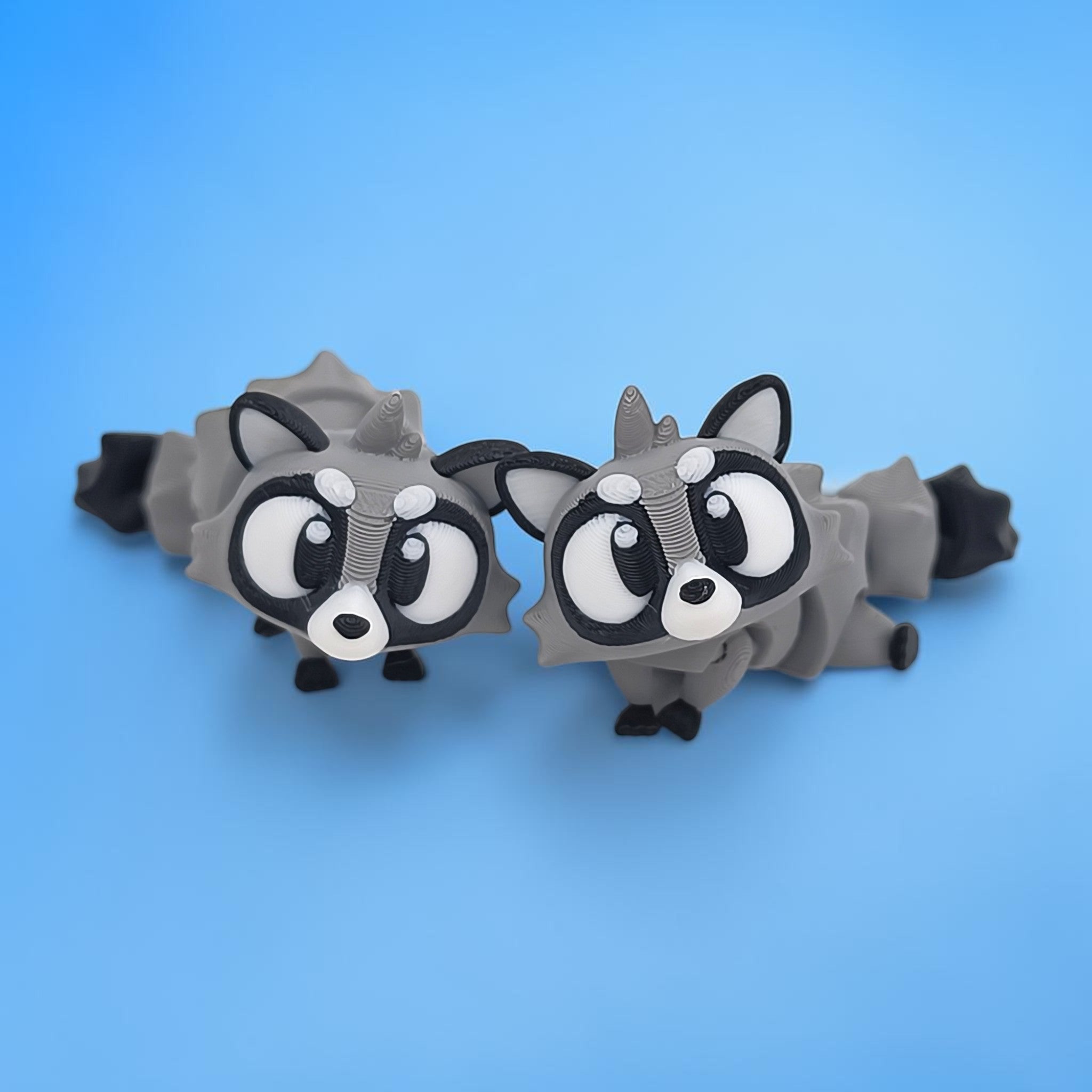 Flexi Raccoon – Adorable Articulated Raccoon – front view | Wigglix