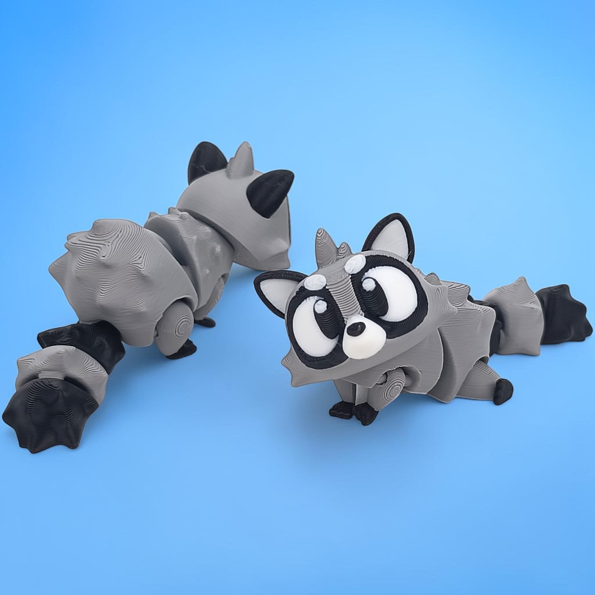 Flexi Raccoon – Adorable Articulated Raccoon – view 2 | Wigglix