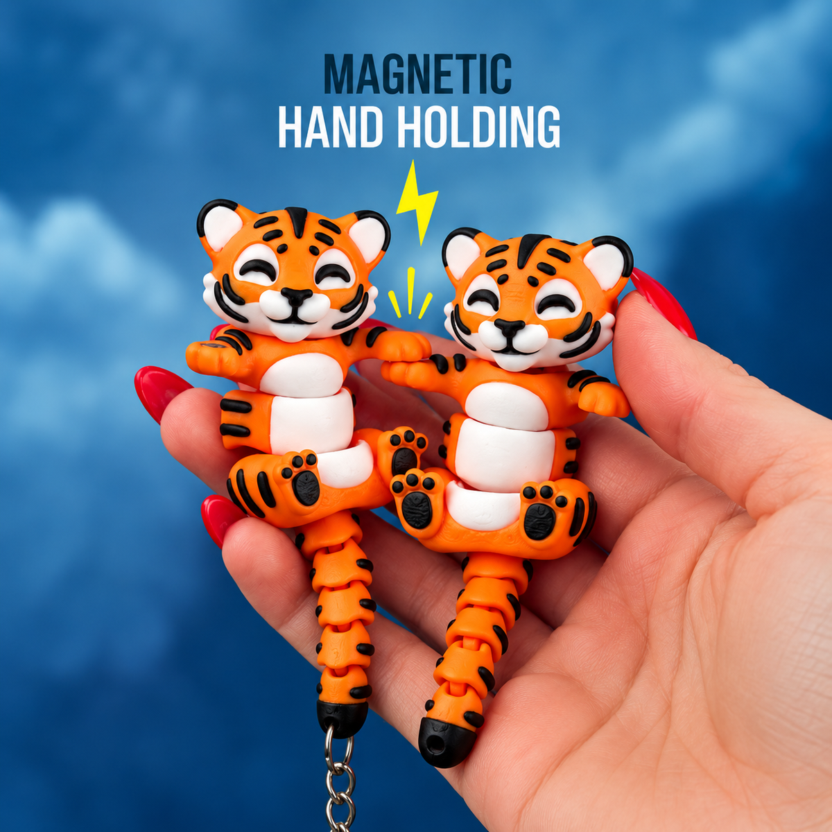 Rajah the Flexi Tiger – Magnetic Hand-Holding Buddy
