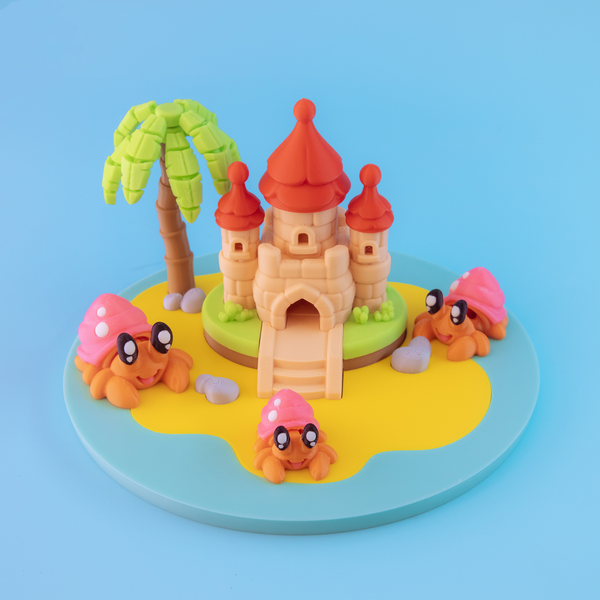 Sea Castle Playset – With 3 Adorable Tiny Crabs