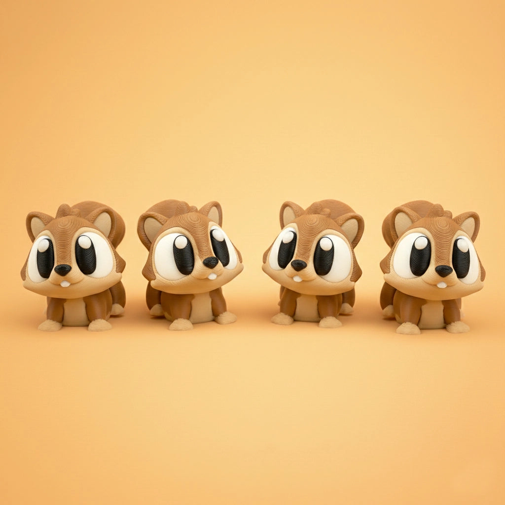 Flexi Squirrels – Cute Articulated Friends – view 4 | Wigglix