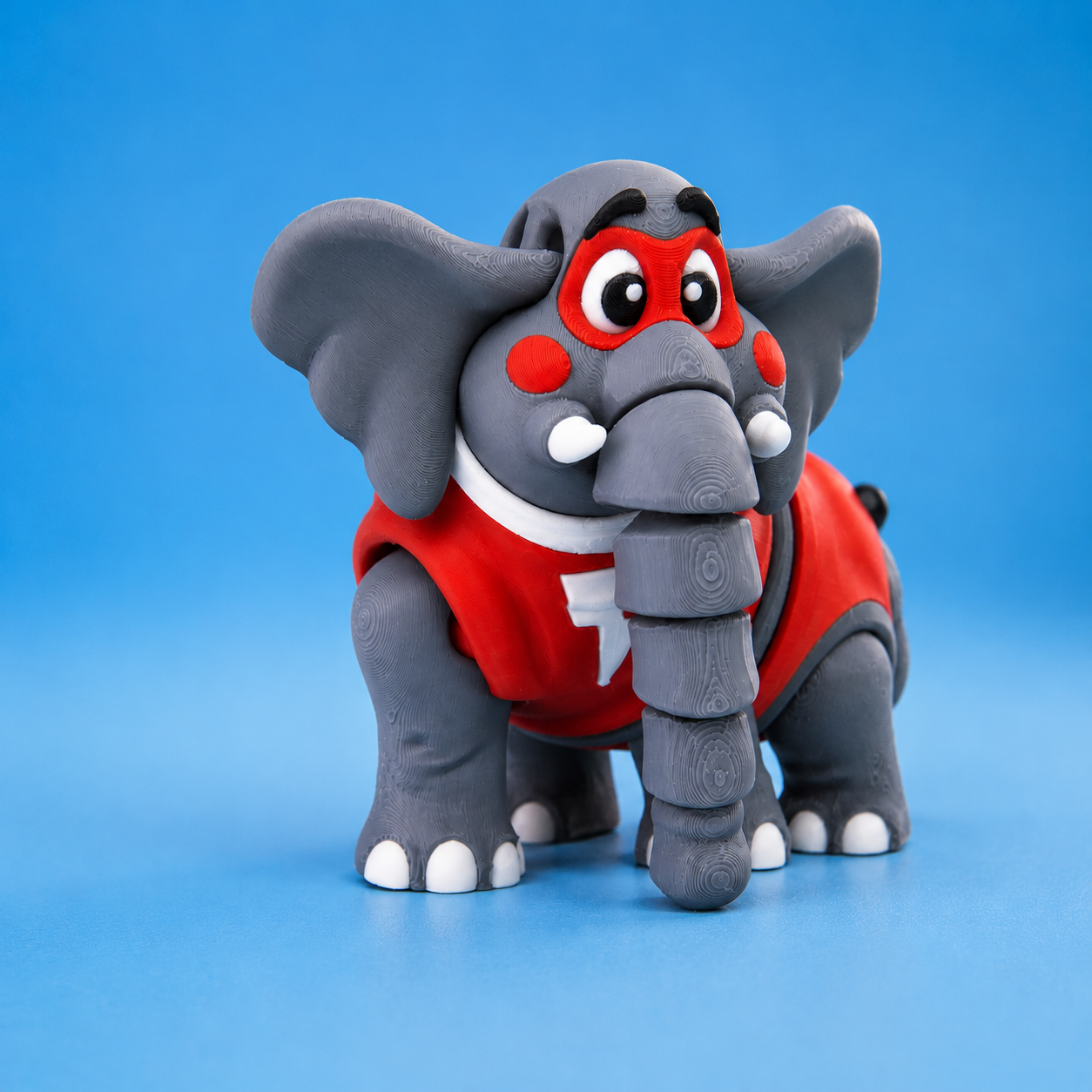 Flexi Super Elephant – Captain Tusk – Articulated Collectible | Wigglix