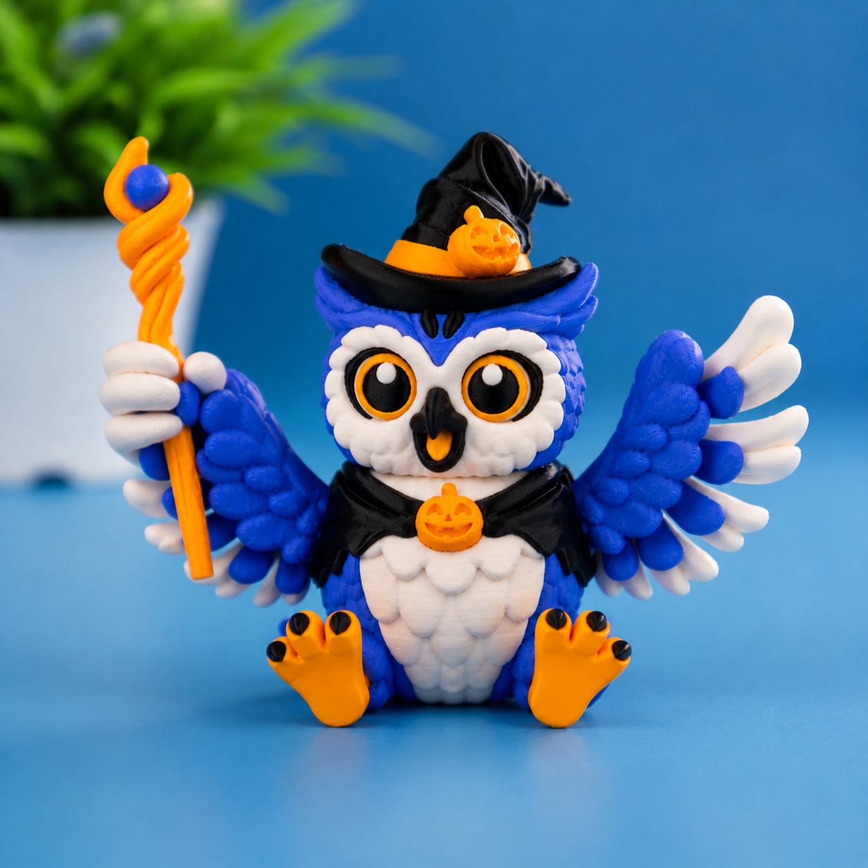 Flexi Merlin the Wizard Owl – Articulated Halloween Owl Collectible | Wigglix