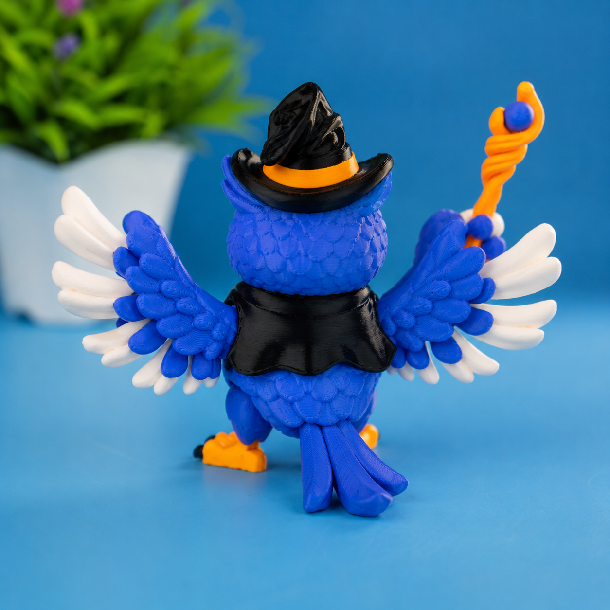 Flexi Merlin the Wizard Owl – Articulated Halloween Owl Collectible | Wigglix