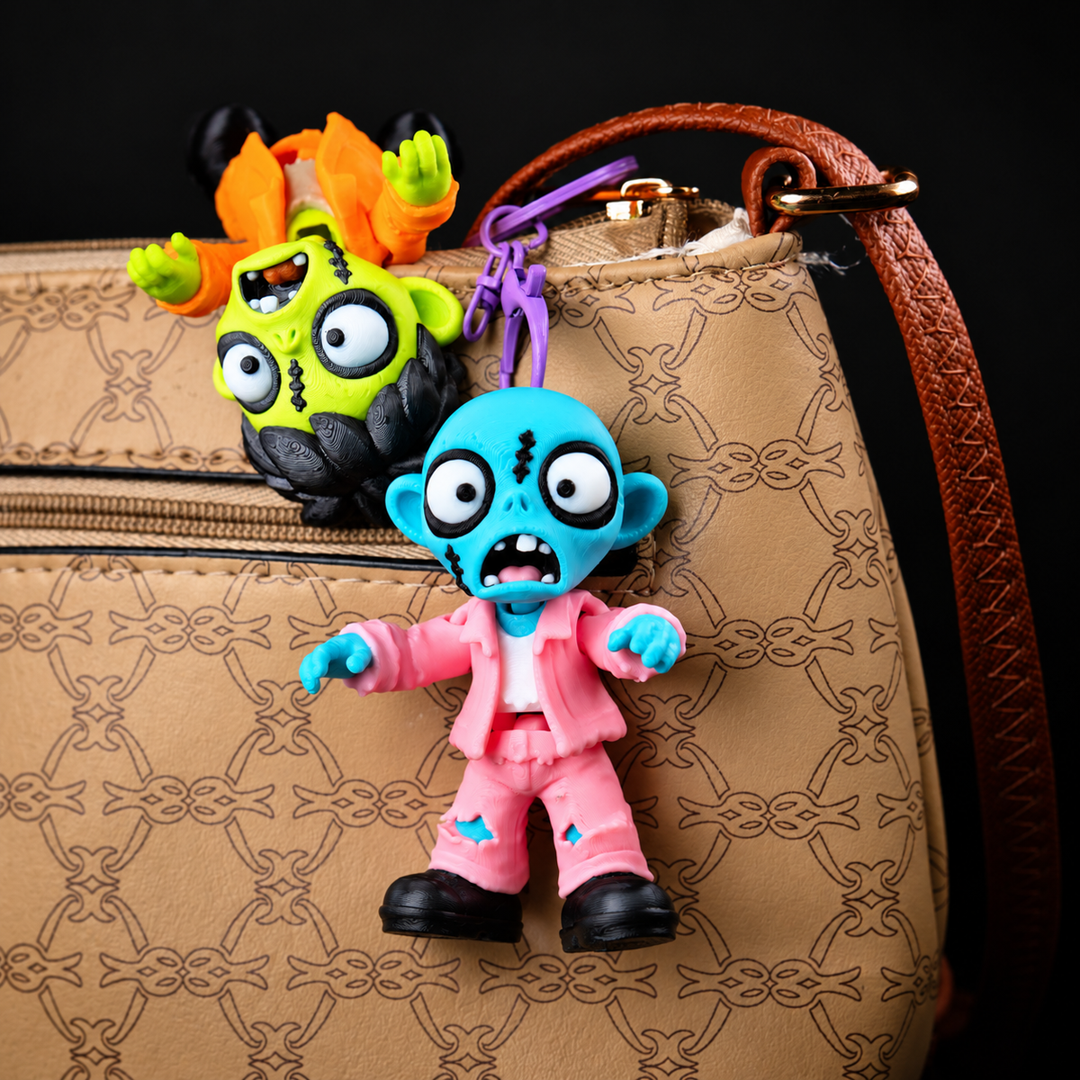Flexi Zombie Boys – Zed & Spike | Cute Articulated Zombie Collectible Keychain