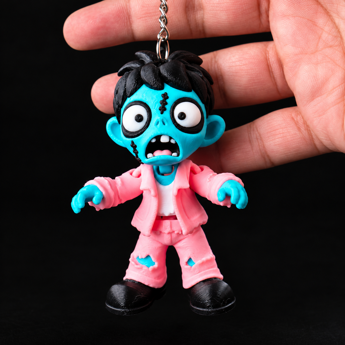 Flexi Zombie Boys – Zed & Spike | Cute Articulated Zombie Collectible Keychain
