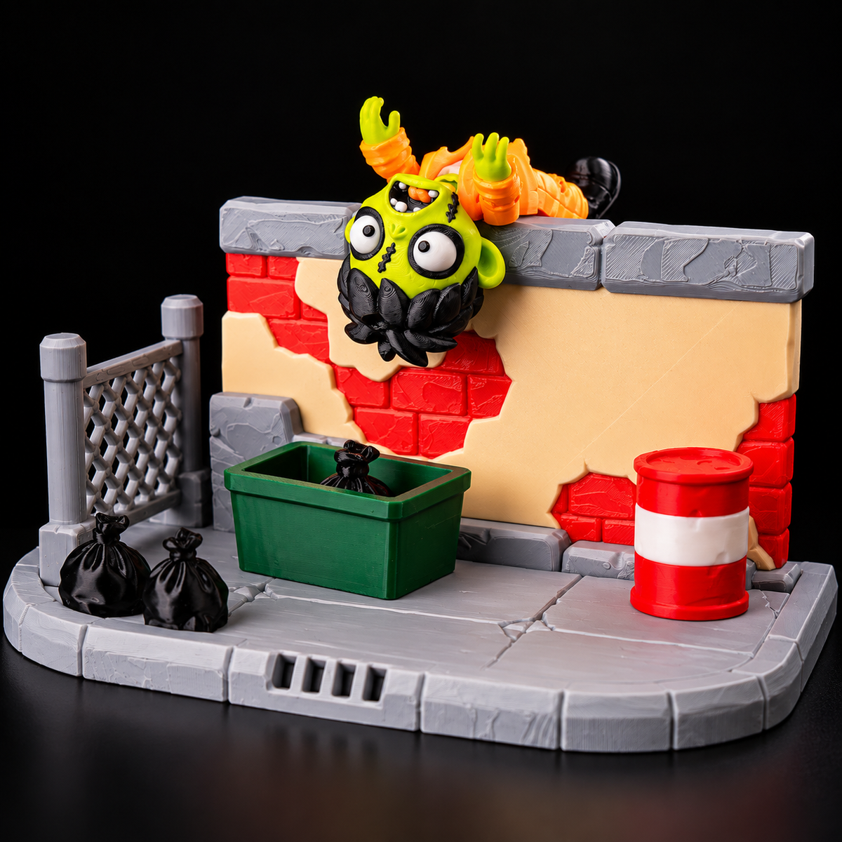 Zombie Hangout PlaySet – Spooky-Cute Alley Diorama Collectible Set