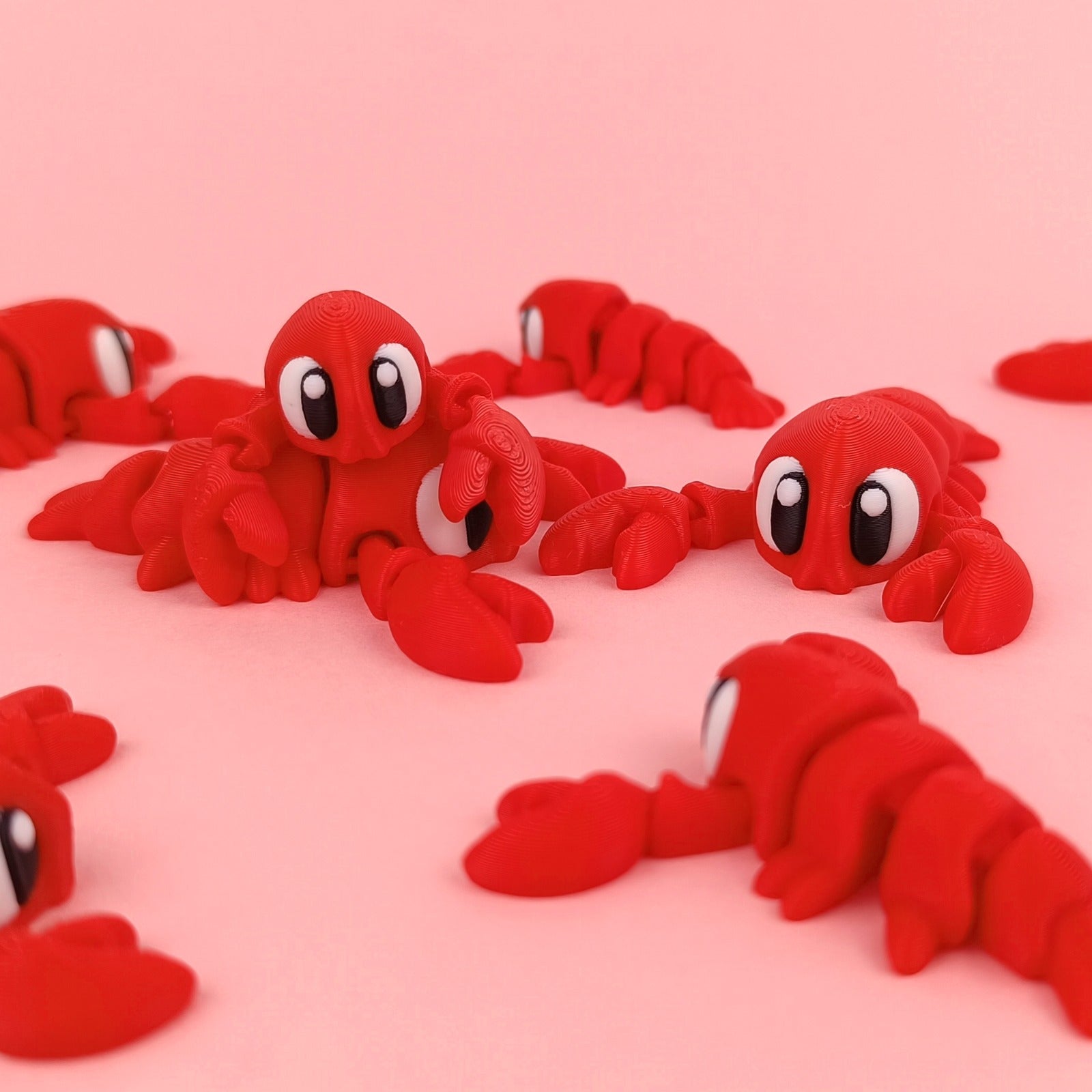 Flexi Lobster – Adorable Articulated Sea Buddies (Set Of 5)
