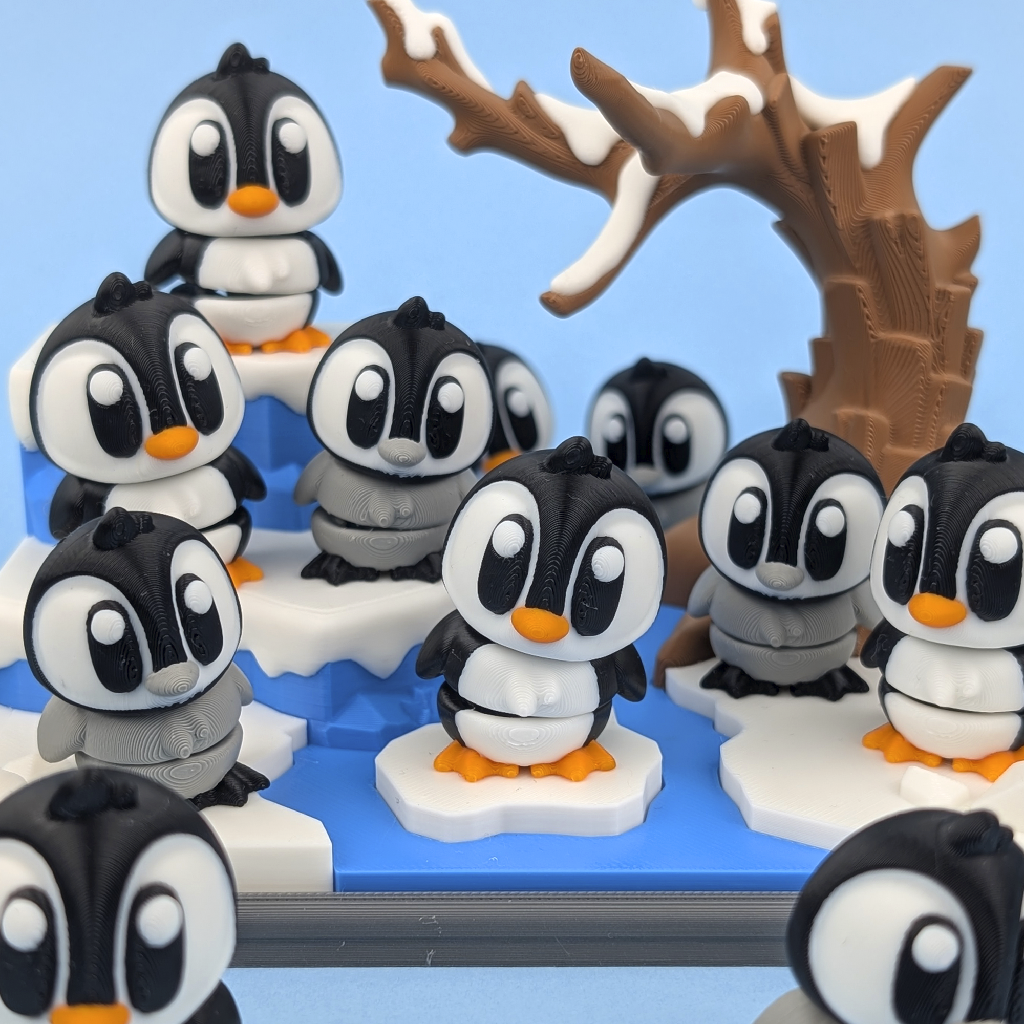 Flexi Penguins – Cute Articulated Arctic Friends – view 2 | Wigglix