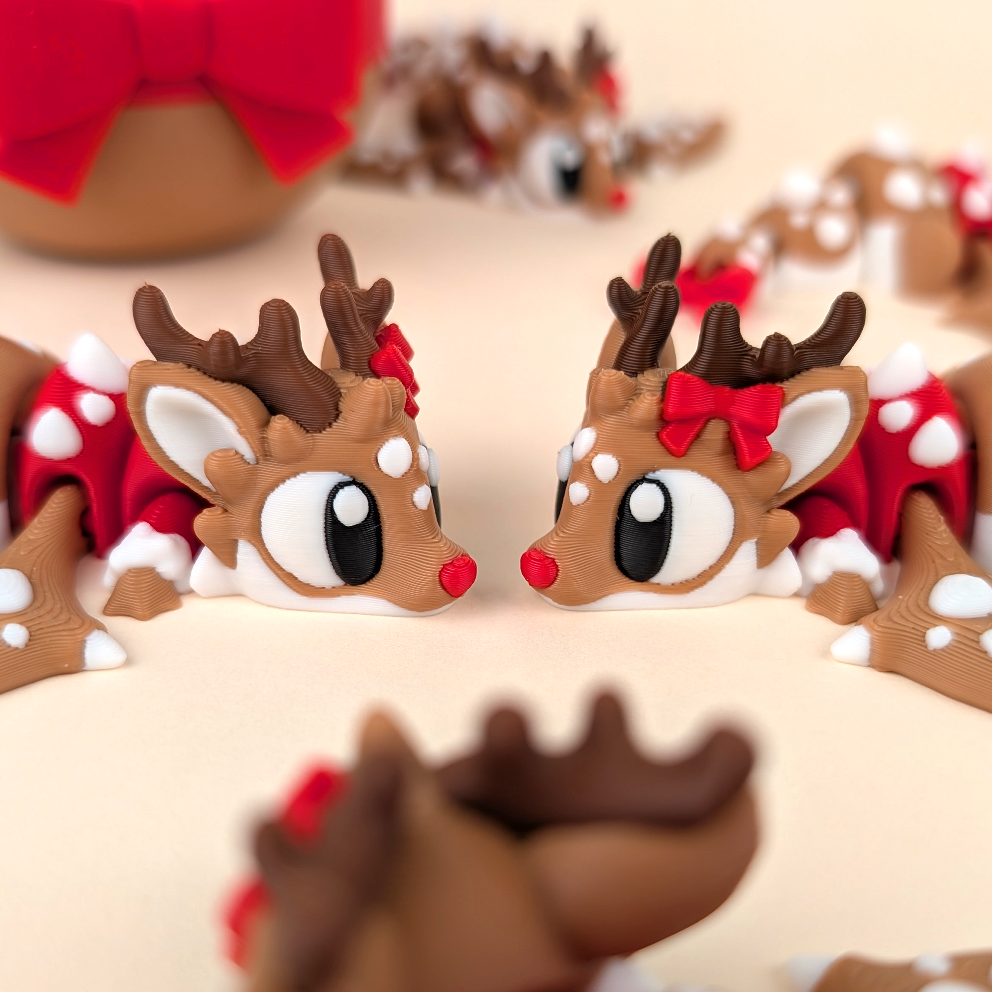 Reindeer Mini Dragon &amp; Egg – Festive Trio Collectible