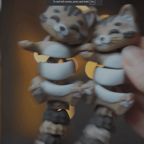 Mochi the Flexi Cat – Magnetic Hand-Holding Buddy