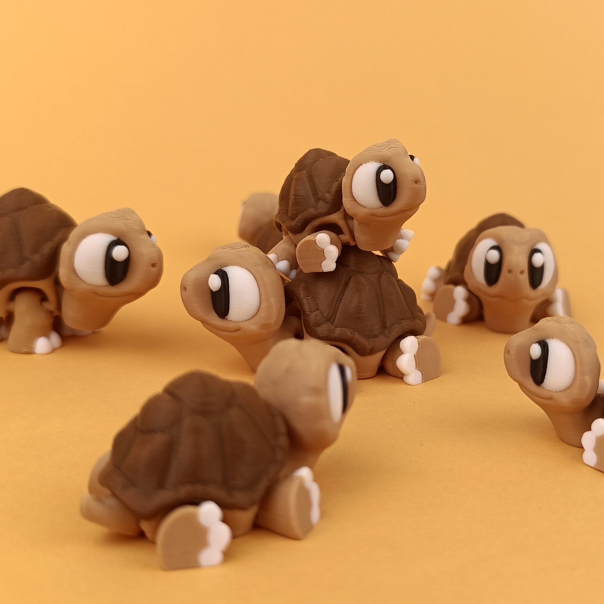 Mini Tortoise 3D Printed Collectible Multiple Poses – Wigglix