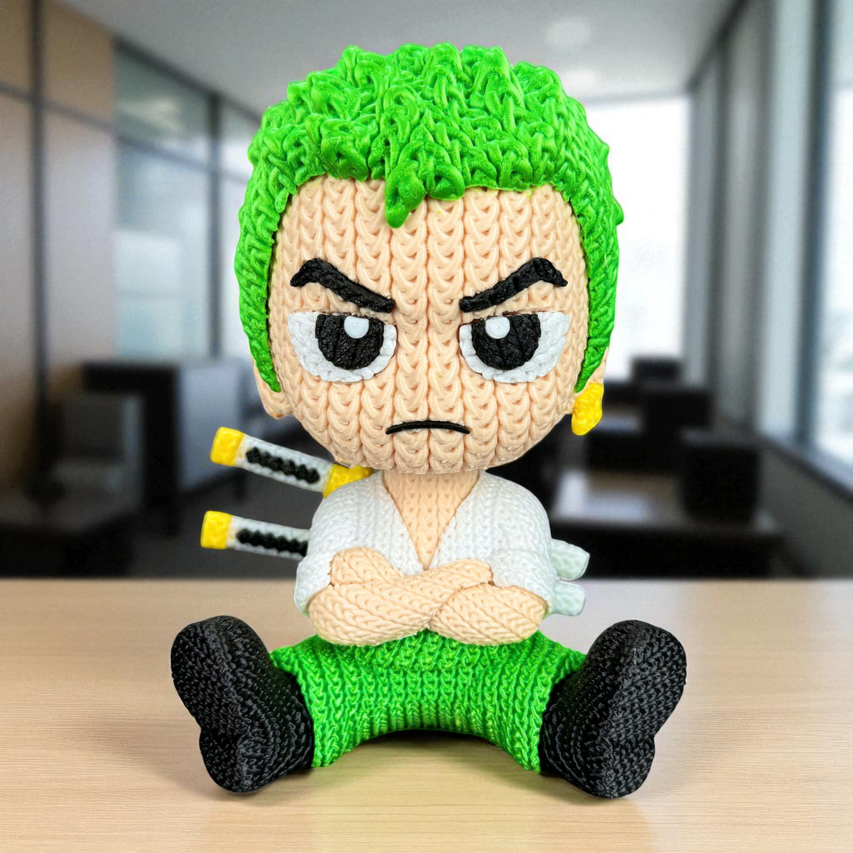 Zoro – Crochet Style 3D Printed Figure 2 Versions Available