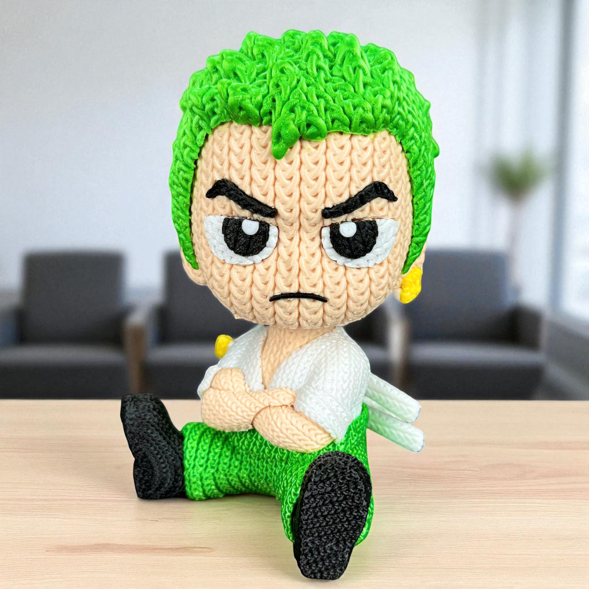 Zoro – Crochet-Style 3D Printed Figure (2 Versions Available)