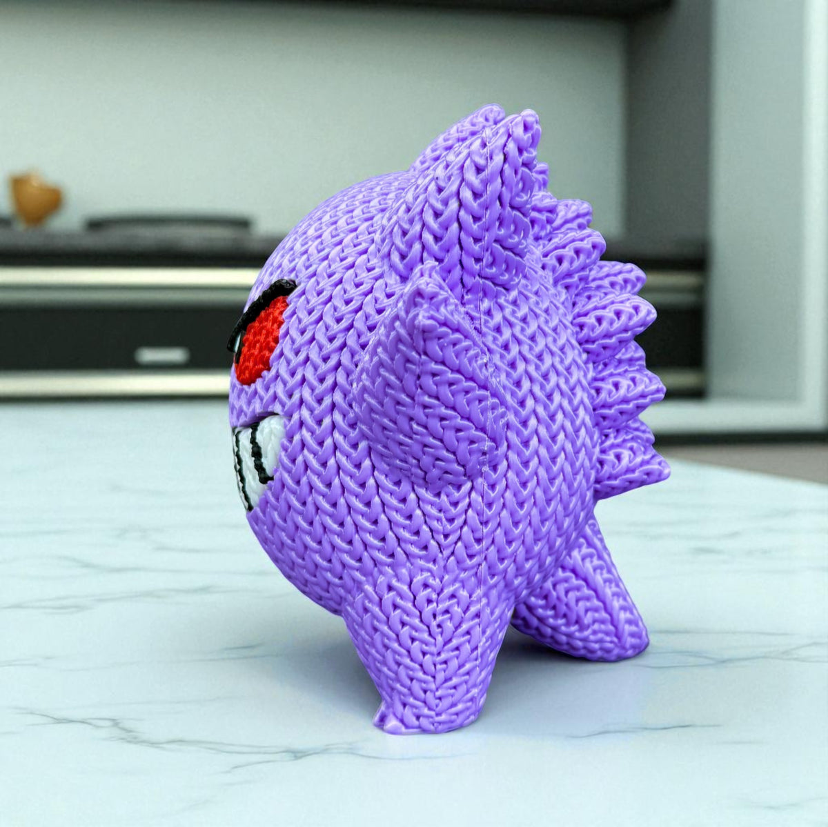 Gengar Crochet Model – 3D Printed Plush Style Collectible – view 3 | Wigglix