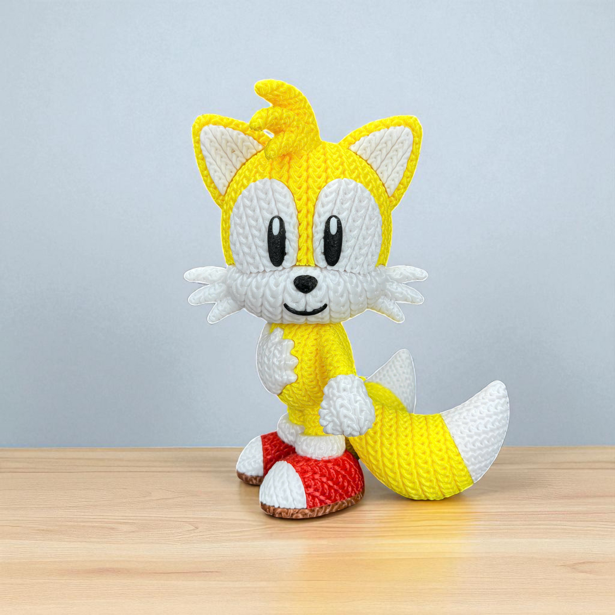 Tails – Crochet-Style 3D Printed Model – view 2 | Wigglix