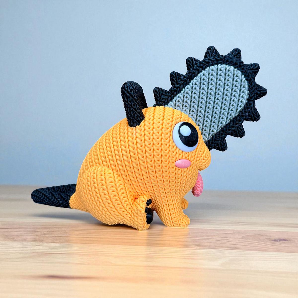 Pochita – Crochet-Style 3D Printed Figure – view 3 | Wigglix
